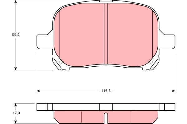 TRW fékbetétkészlet, tárcsafék - GDB3152AT - TothCarparts
