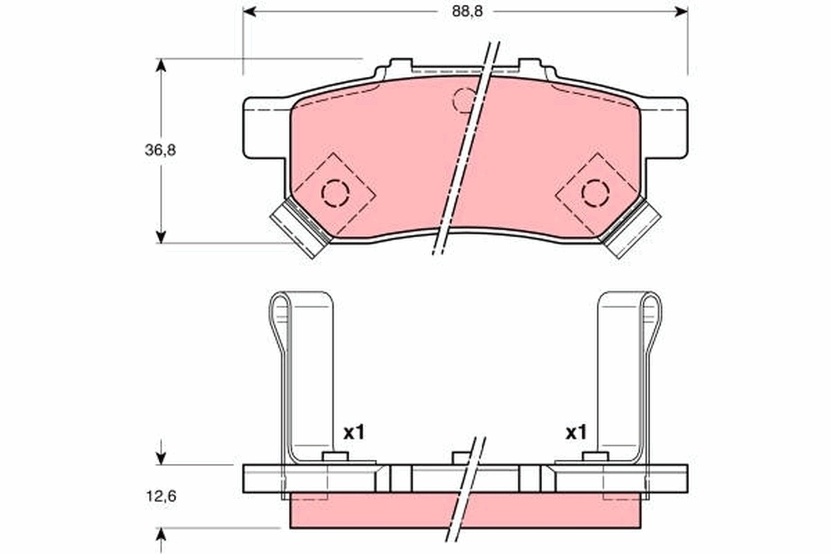 TRW fékbetétkészlet, tárcsafék - GDB3160 - TothCarparts