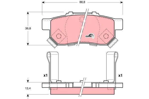 TRW fékbetétkészlet, tárcsafék - GDB3174AT - TothCarparts