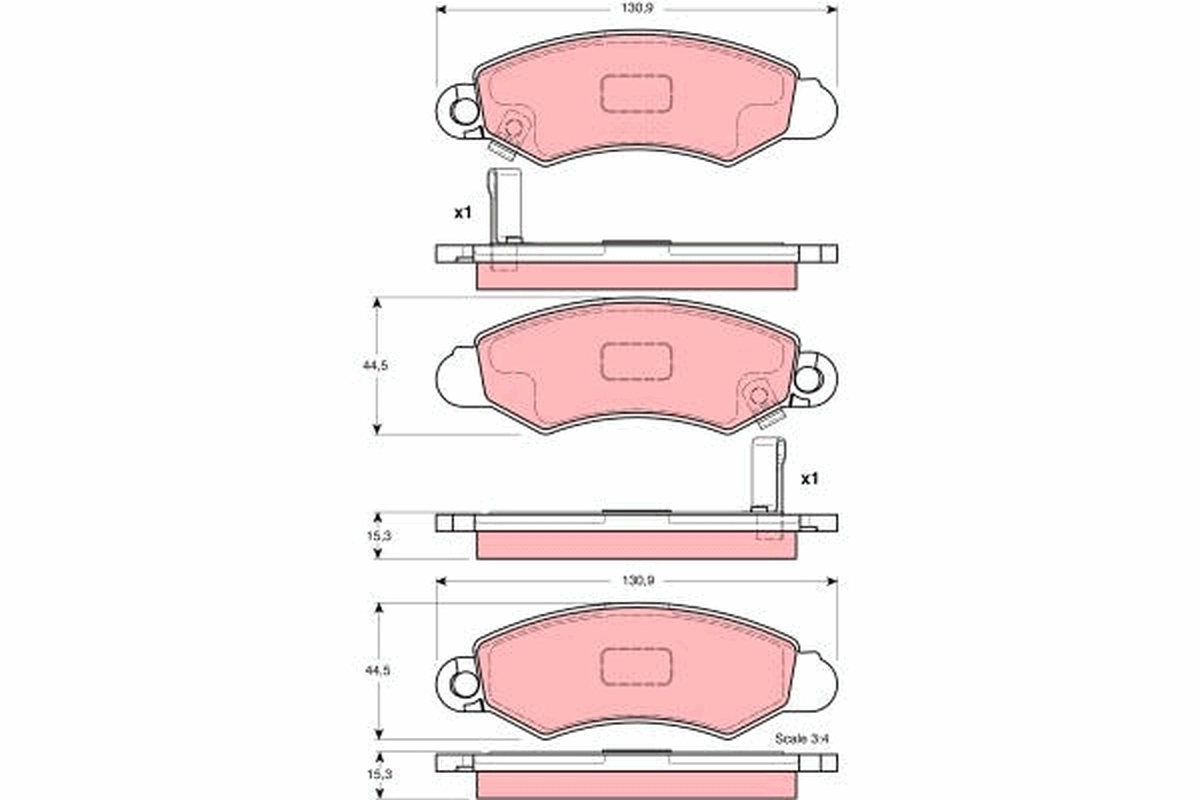 TRW fékbetétkészlet, tárcsafék - GDB3215 - TothCarparts