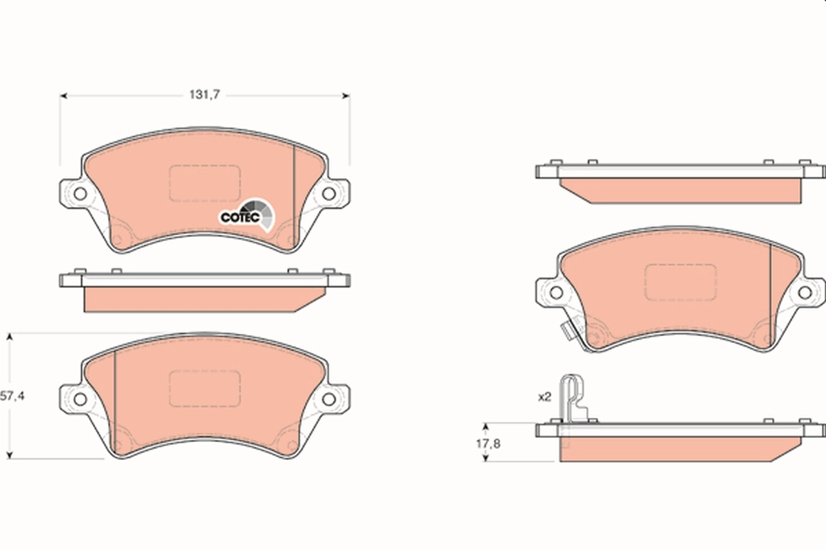 TRW fékbetétkészlet, tárcsafék - GDB3288 - TothCarparts