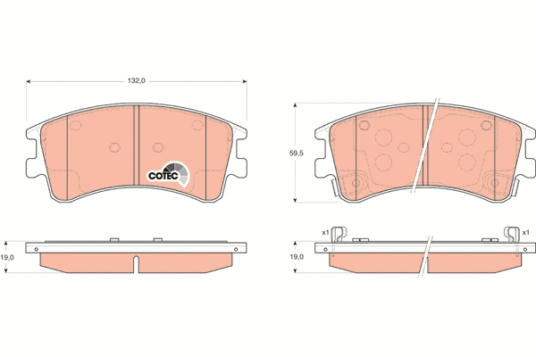 TRW fékbetétkészlet, tárcsafék - GDB3310 - TothCarparts