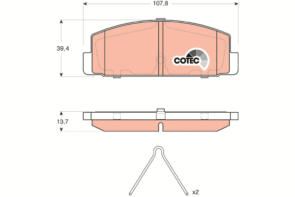 TRW fékbetétkészlet, tárcsafék - GDB3311 - TothCarparts