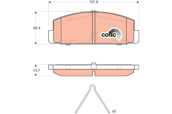 TRW fékbetétkészlet, tárcsafék - GDB3311AT - TothCarparts