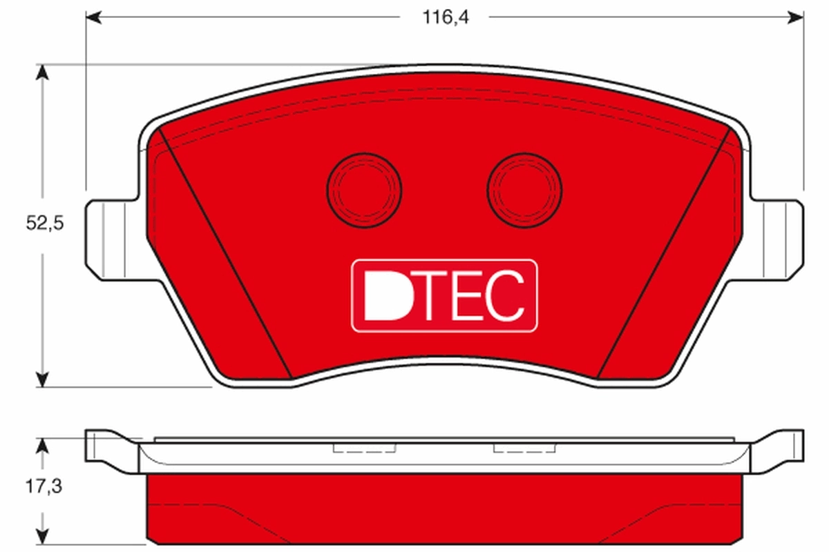 TRW fékbetétkészlet, tárcsafék - GDB3332DTE - TothCarparts