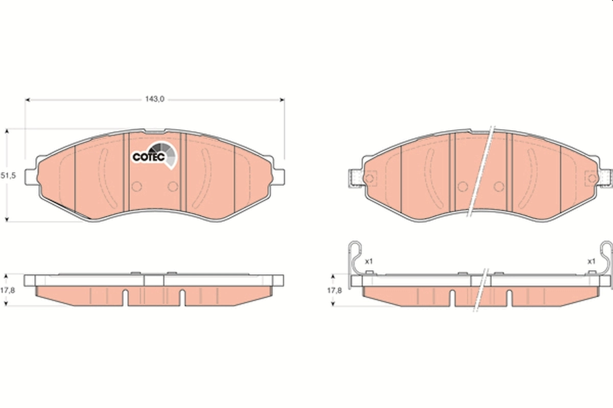 TRW fékbetétkészlet, tárcsafék - GDB3347 - TothCarparts