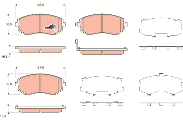 TRW fékbetétkészlet, tárcsafék - GDB3371 - TothCarparts