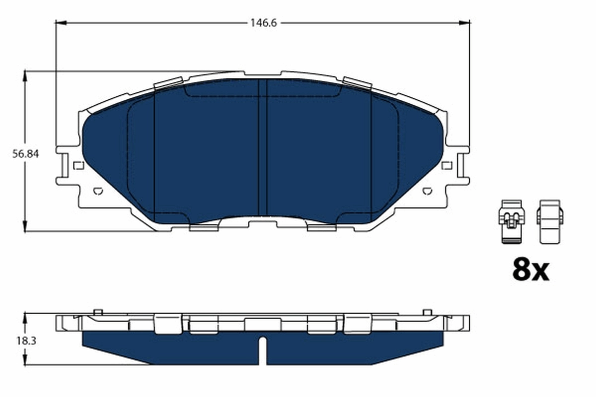 TRW fékbetétkészlet, tárcsafék - GDB3424BTE - TothCarparts