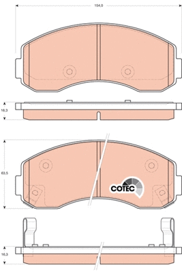 TRW fékbetétkészlet, tárcsafék - GDB3434 - TothCarparts