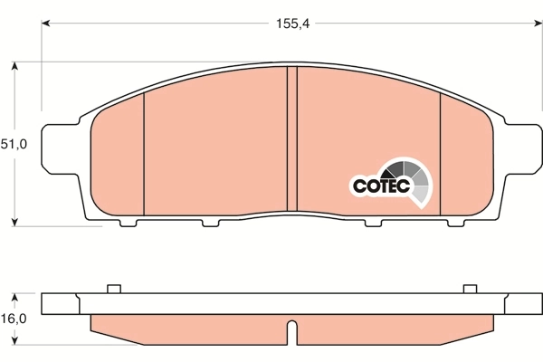 TRW fékbetétkészlet, tárcsafék - GDB3435AT - TothCarparts