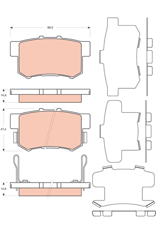 TRW fékbetétkészlet, tárcsafék - GDB3447 - TothCarparts