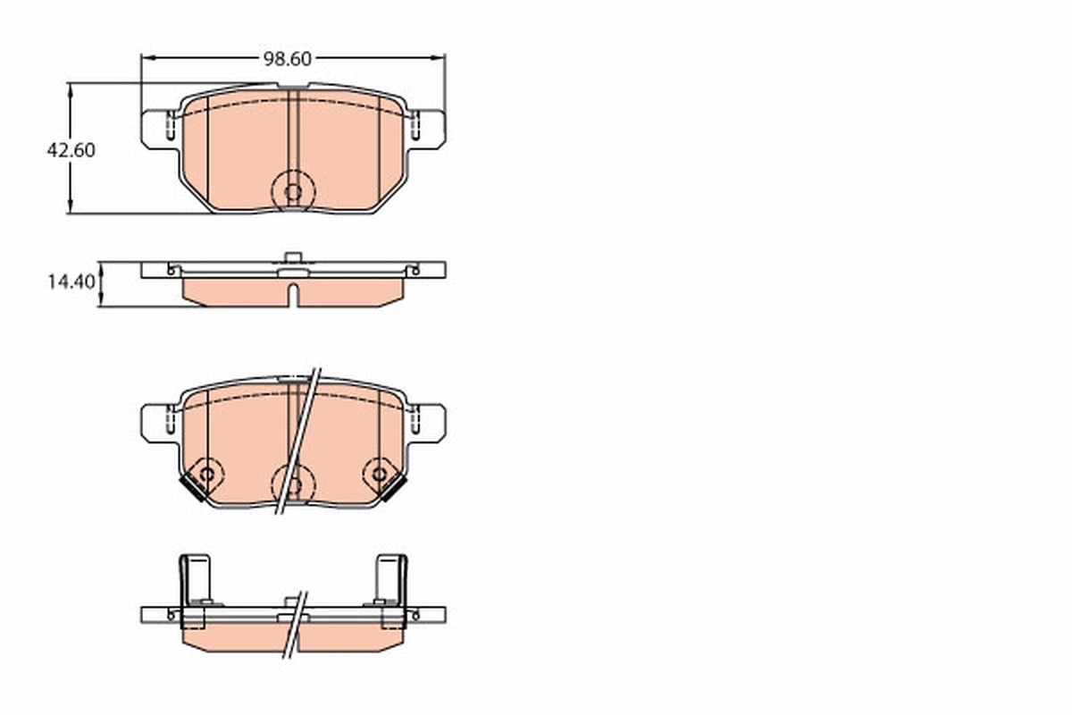 TRW fékbetétkészlet, tárcsafék - GDB3454 - TothCarparts