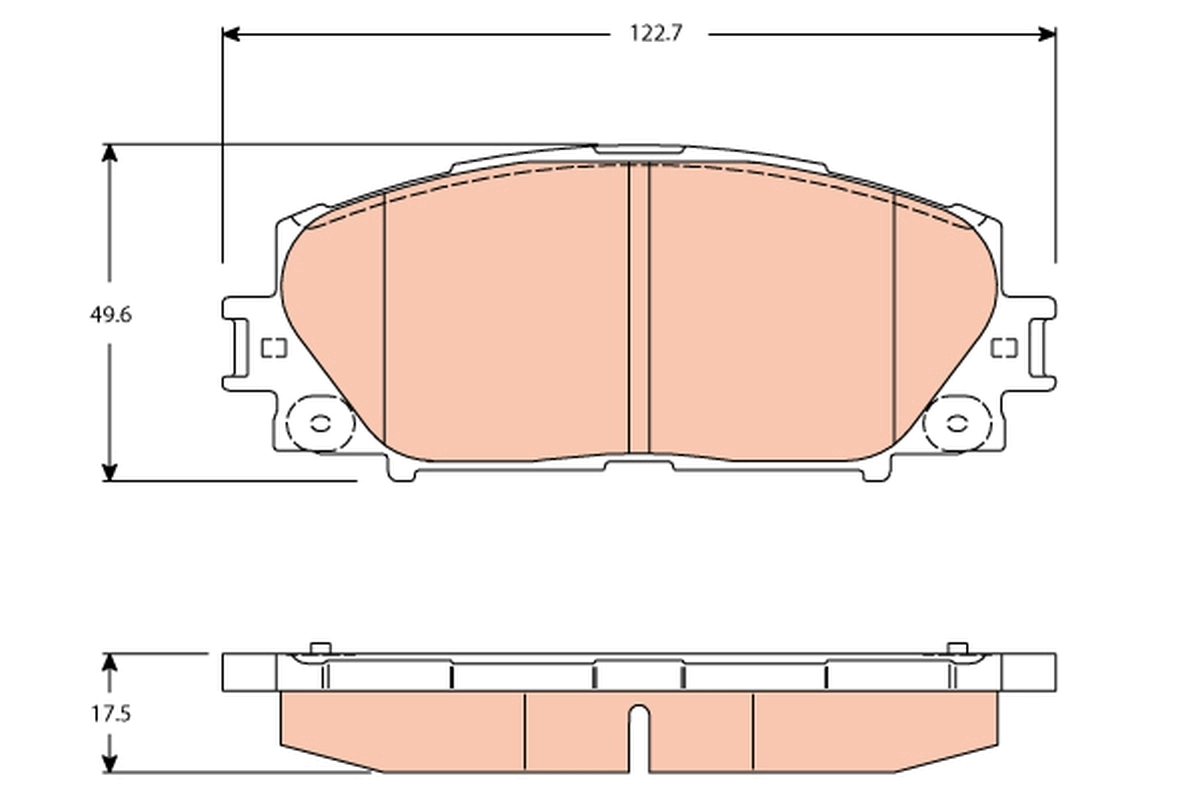 TRW fékbetétkészlet, tárcsafék - GDB3459 - TothCarparts