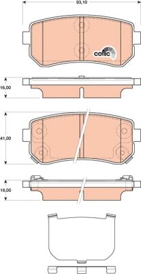 TRW fékbetétkészlet, tárcsafék - GDB3474 - TothCarparts