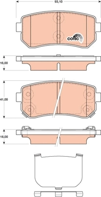 TRW fékbetétkészlet, tárcsafék - GDB3474AT - TothCarparts