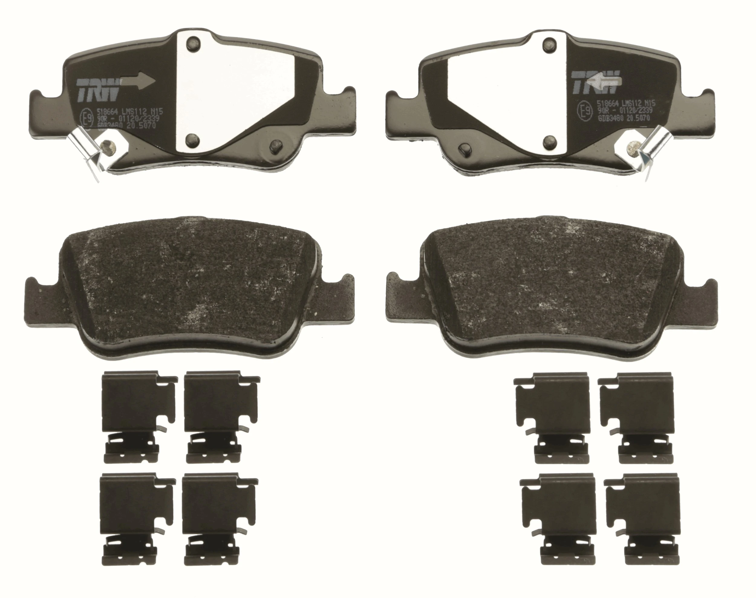 TRW fékbetétkészlet, tárcsafék - GDB3480 - TothCarparts
