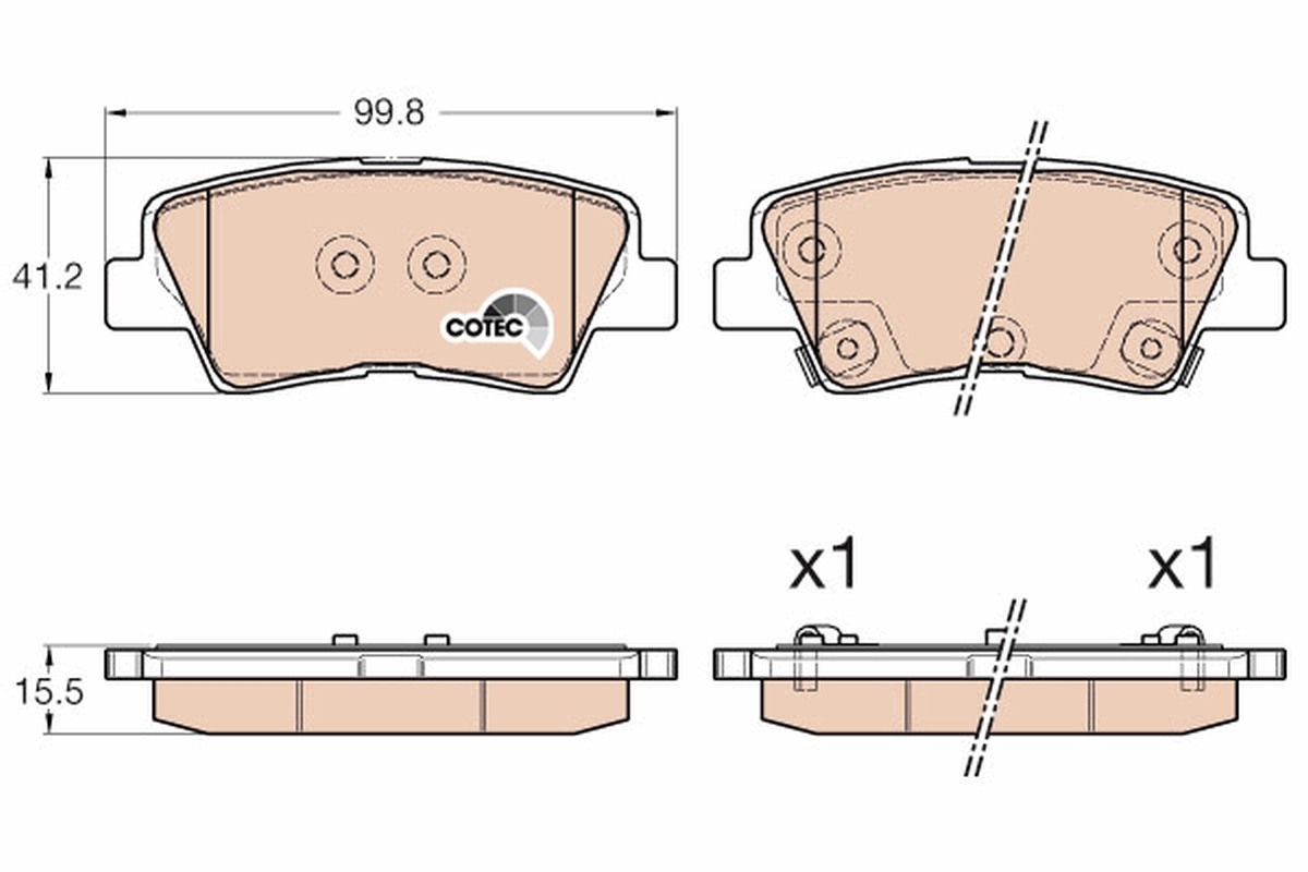 TRW fékbetétkészlet, tárcsafék - GDB3537 - TothCarparts