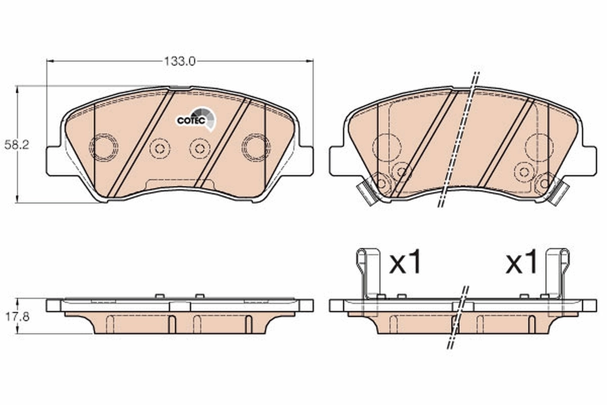 TRW fékbetétkészlet, tárcsafék - GDB3548 - TothCarparts