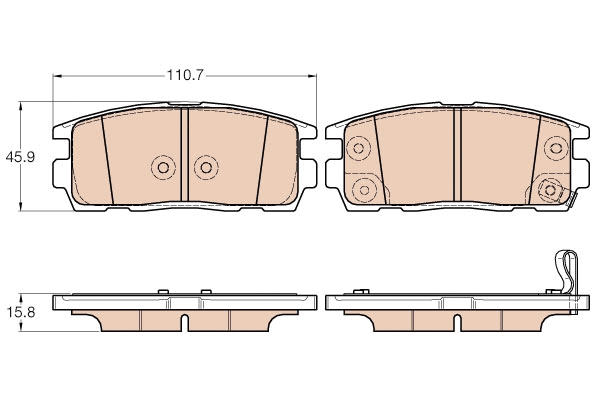 TRW fékbetétkészlet, tárcsafék - GDB3566 - TothCarparts