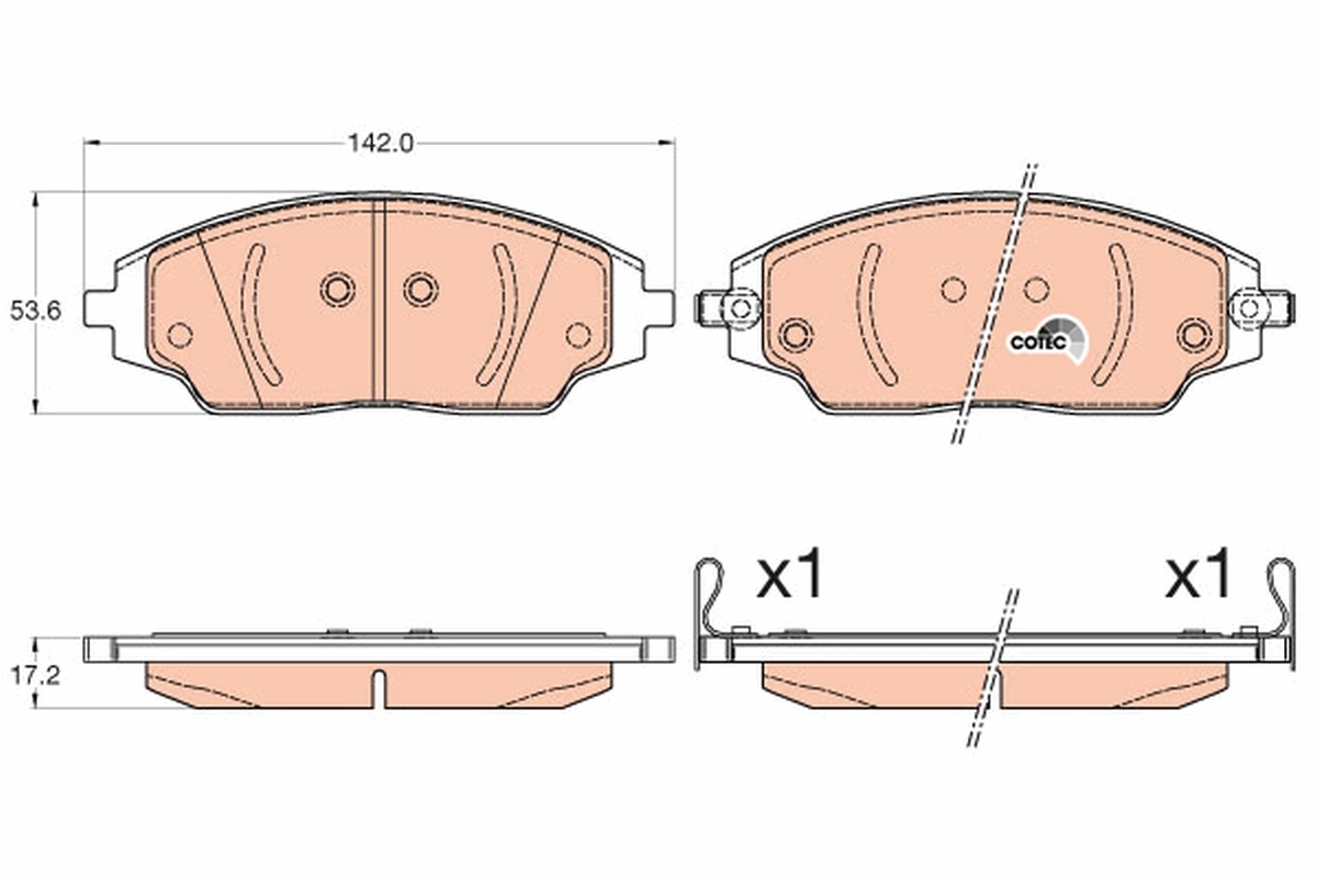 TRW fékbetétkészlet, tárcsafék - GDB3579 - TothCarparts