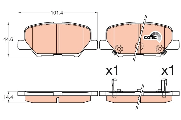TRW fékbetétkészlet, tárcsafék - GDB3583DT - TothCarparts