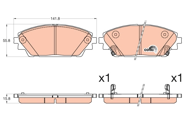 TRW fékbetétkészlet, tárcsafék - GDB3592AT - TothCarparts