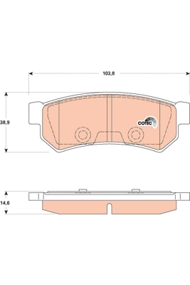TRW fékbetétkészlet, tárcsafék - GDB4178DT - TothCarparts