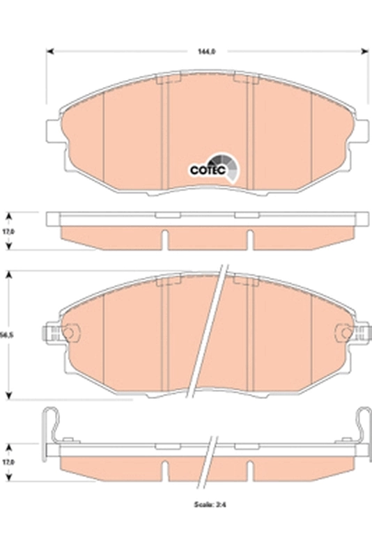 TRW fékbetétkészlet, tárcsafék - GDB4179 - TothCarparts