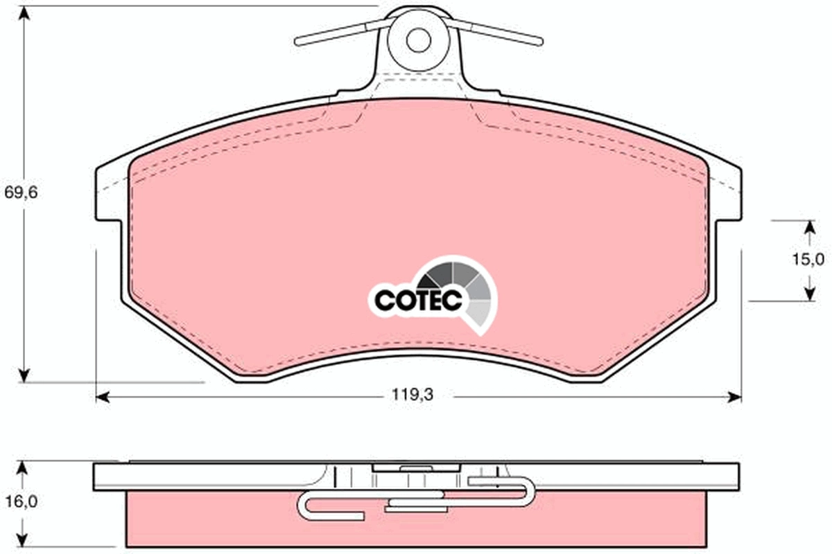 TRW fékbetétkészlet, tárcsafék - GDB430 - TothCarparts