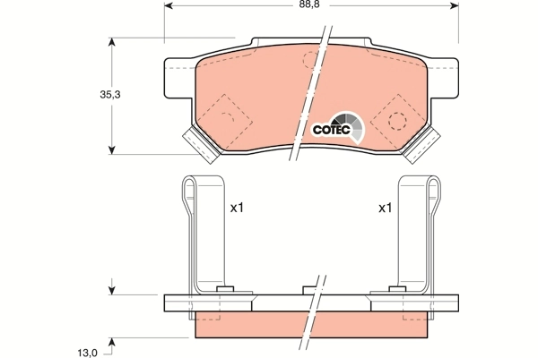 TRW fékbetétkészlet, tárcsafék - GDB499AT - TothCarparts