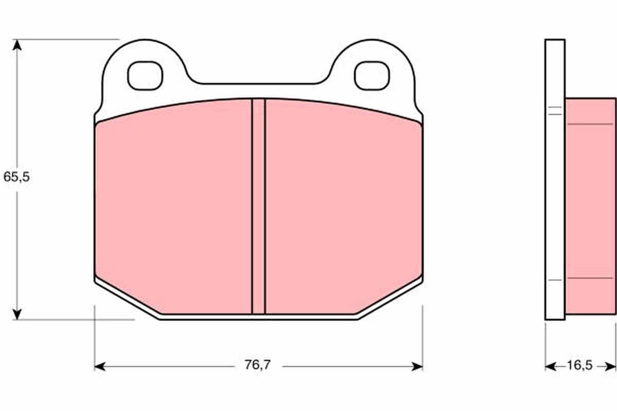 TRW fékbetétkészlet, tárcsafék - GDB611 - TothCarparts