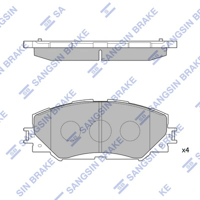 Hi-Q fékbetétkészlet, tárcsafék - SP2093(SD) - TothCarparts