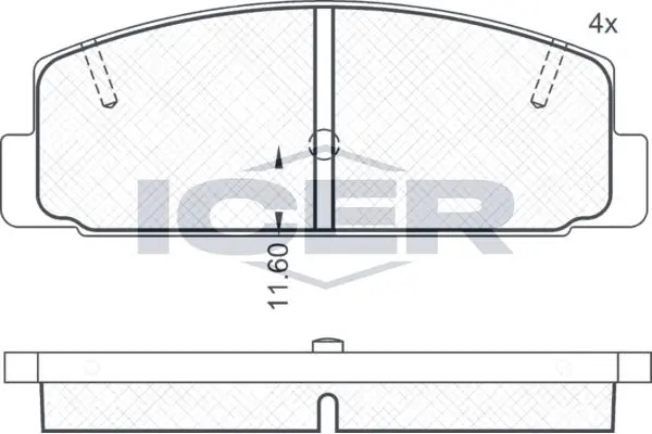 ANDEL fékbetétkészlet, tárcsafék - 180785 - TothCarparts