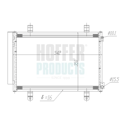 HOFFER kondenzátor, klíma - H991273 - TothCarparts