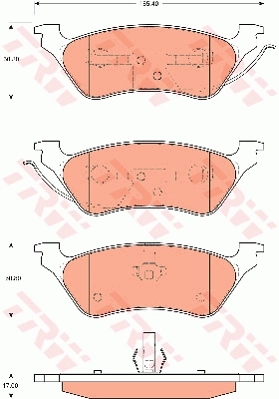 TRW fékbetétkészlet, tárcsafék - GDB7670 - TothCarparts