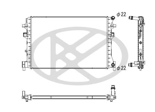 KOYORAD hűtő, motorhűtés - PL453758 - TothCarparts