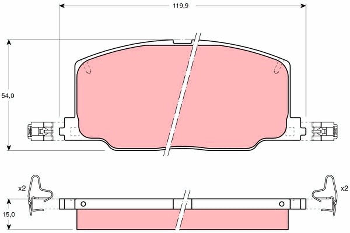 TRW fékbetétkészlet, tárcsafék - GDB798 - TothCarparts