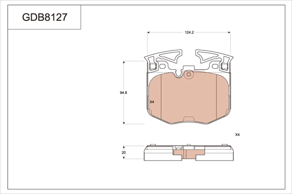 TRW fékbetétkészlet, tárcsafék - GDB8127 - TothCarparts