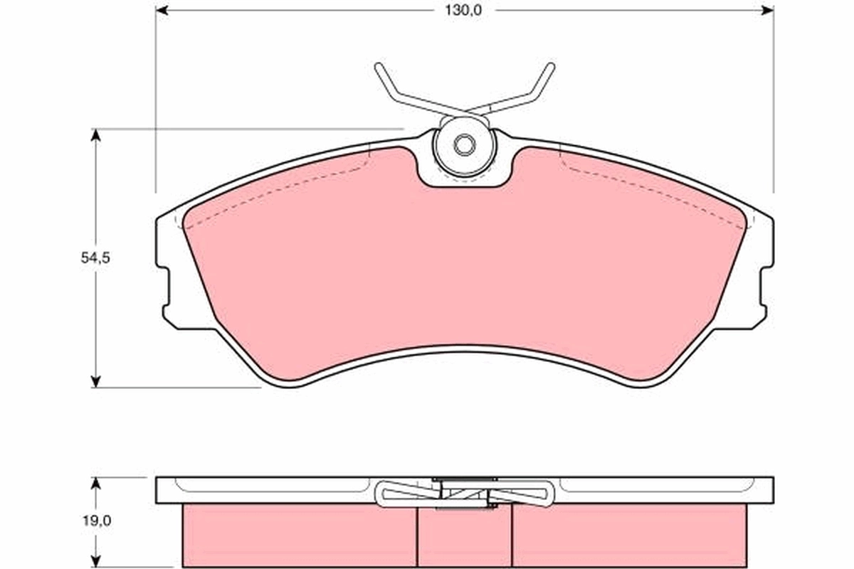 TRW fékbetétkészlet, tárcsafék - GDB862 - TothCarparts
