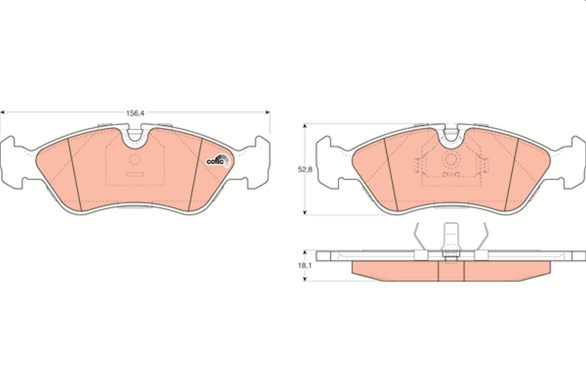 TRW fékbetétkészlet, tárcsafék - GDB951 - TothCarparts