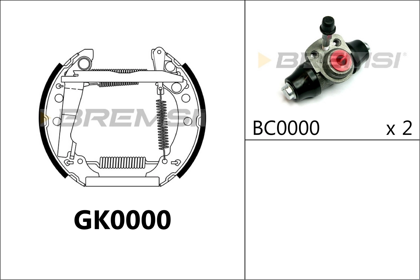 BREMSI fékpofakészlet - GK0000 - TothCarparts