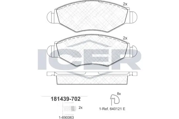 ANDEL fékbetétkészlet, tárcsafék - 181439-702 - TothCarparts