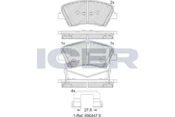 ANDEL fékbetétkészlet, tárcsafék - 182314 - TothCarparts