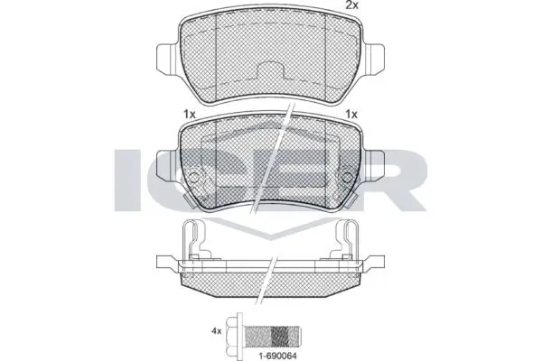 ANDEL fékbetétkészlet, tárcsafék - 181622-703 - TothCarparts
