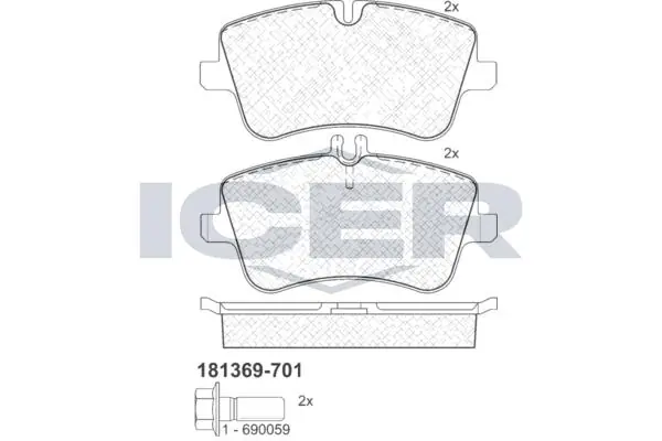 ANDEL fékbetétkészlet, tárcsafék - 181369-701 - TothCarparts