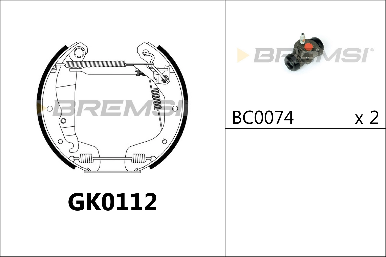 BREMSI fékpofakészlet - GK0112 - TothCarparts