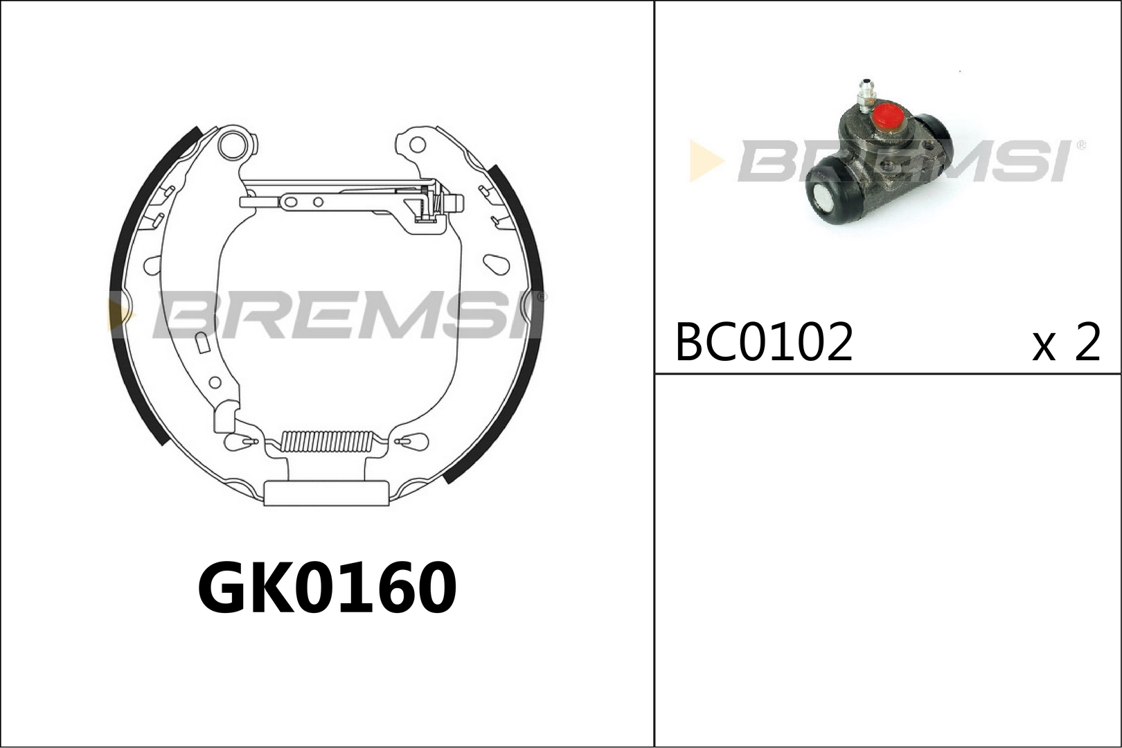 BREMSI fékpofakészlet - GK0160 - TothCarparts