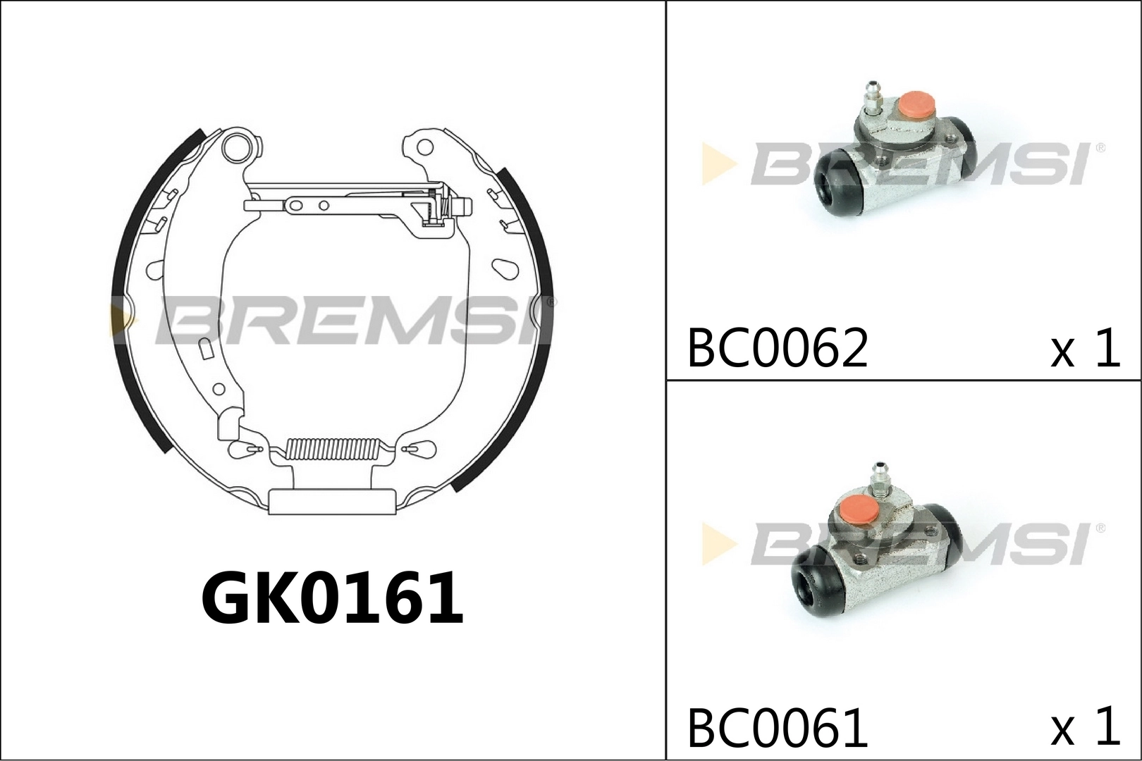 BREMSI fékpofakészlet - GK0161 - TothCarparts
