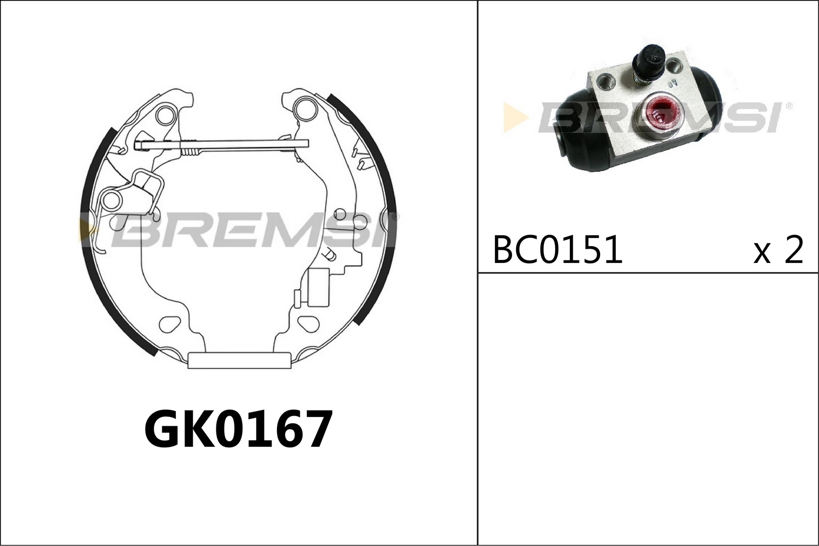 BREMSI fékpofakészlet - GK0167 - TothCarparts