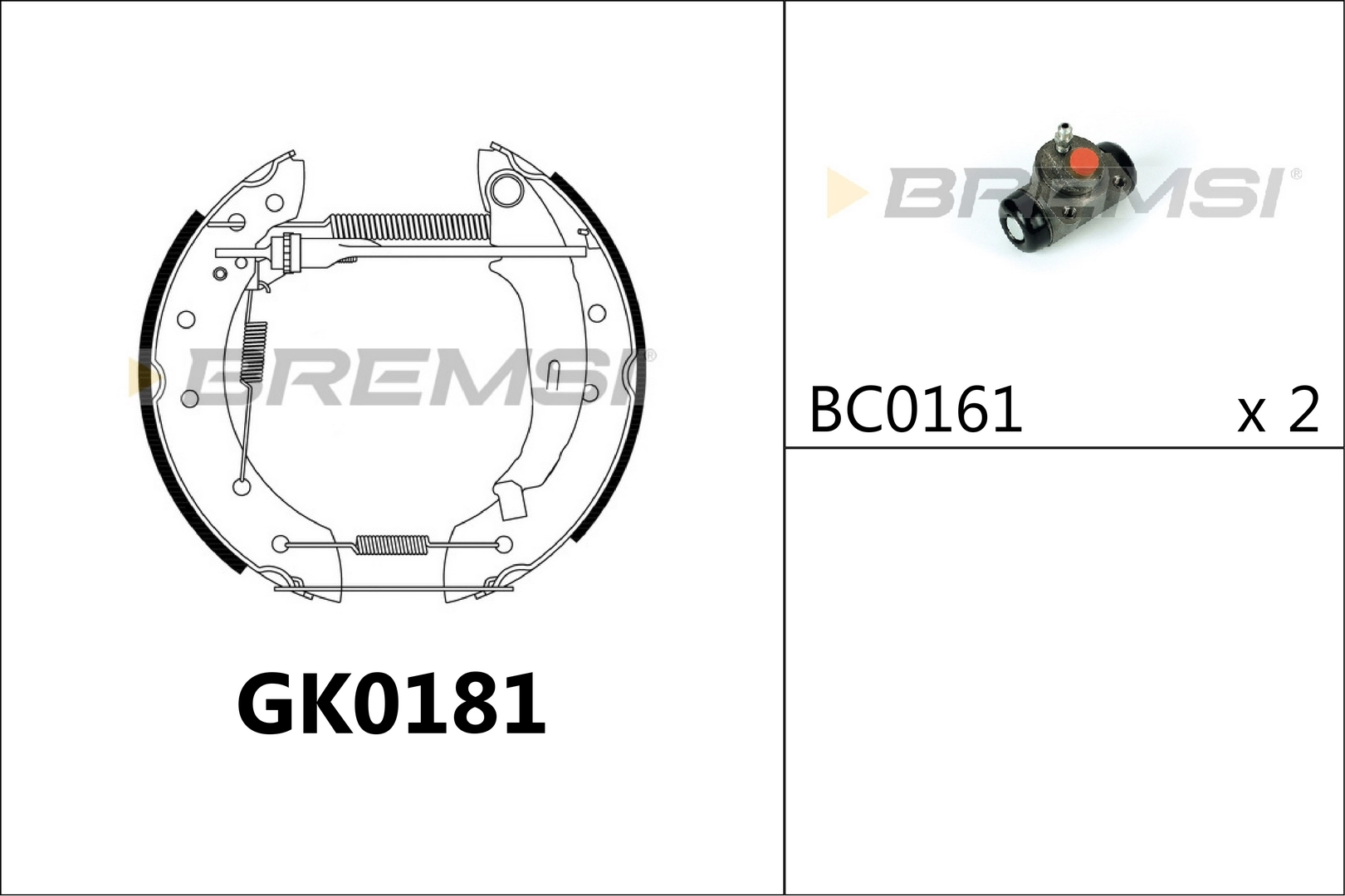 BREMSI fékpofakészlet - GK0181 - TothCarparts